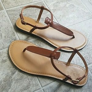 NIB J. Crew t-strap sandals